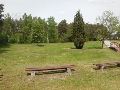 Chelmno (Kulmhof)Waldlager: Platsen där mottagningsbarackerna stod under lägrets andra period
