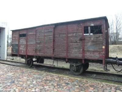 Radegast UmschlagplatzGodsvagn som transporterade judar