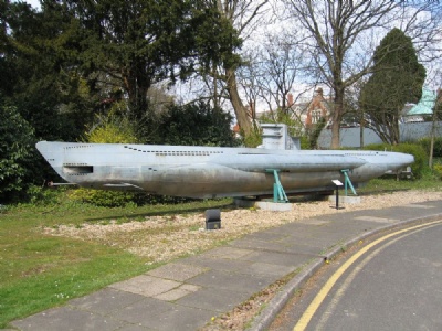 Bletchley ParkModell av tysk ubåt som användes vid inspelningen av filmen Enigma från 2001