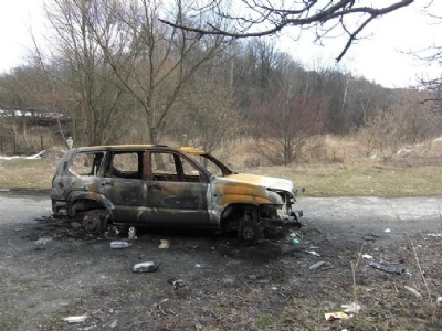 Janowska
Utbränt bilvrak vid Piaski