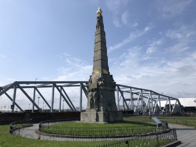 Liverpool BlitzTitanic memorial, damaged with bomb splinter