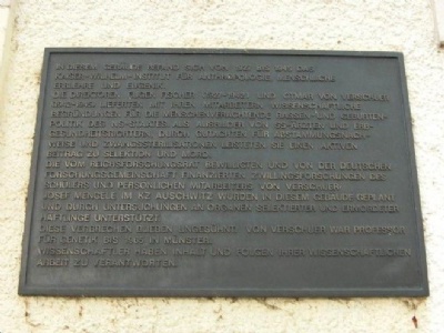 Berlin – DahlemMemorial tablet on facade