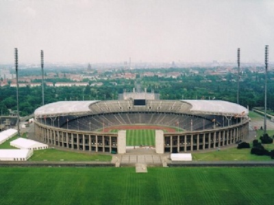 Berlin – Olympic StadiumOlympic Stadium with the Maifeld in the foreground seen from the Clock Tower