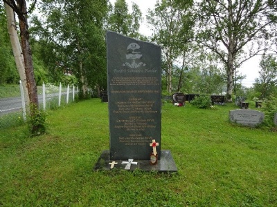 KafjordMemorial monument, Operation Source, Kafjord cemetery