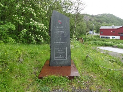 KafjordTirpitz Memorial monument outside Tirpitz museum