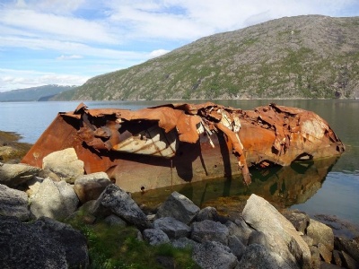 NarvikThe heavily decayed german destroyer George Thiele,  Rombakksfjorden