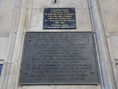 Nice – Hotel ExcelsiorMemorial tablet at Nice Station