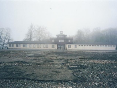 BuchenwaldMain gate and building with prisoner's assembly square in front