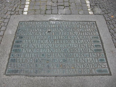 BürgerbräukellerMemorial tablet