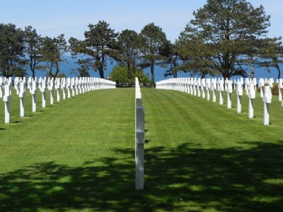 NormandieDen amerikanska krigskyrkogården vid Omaha beach