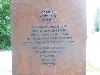 ColumbiahausMemorial monument