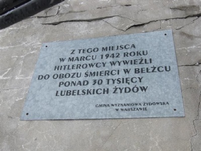 Lublin UmschlagplatzLublin Umschlagplatz - Memorial tablet