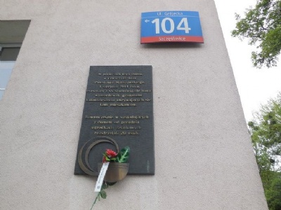 Warsaw – OchotaMemorial tablet, Grojecka Street