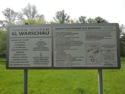 Warschau KLInformationstavla vid lager Zachodnia