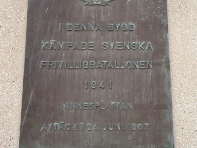 HangöMinnestavla svenska frivilligbataljonen, Hangö