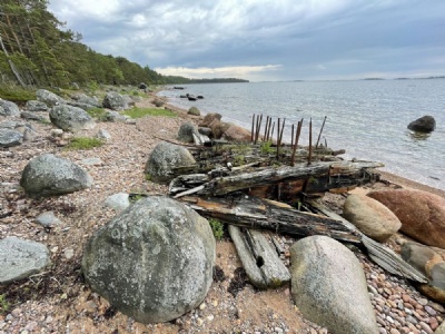 Hangö - TulluddenVrakdelar efter lastfartyget Palawan
